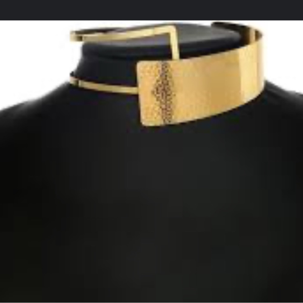 Gold Geometric Choker Necklace